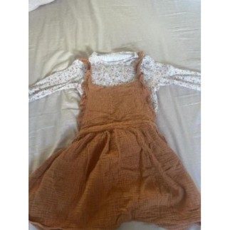 Ensemble salopette jupe -...