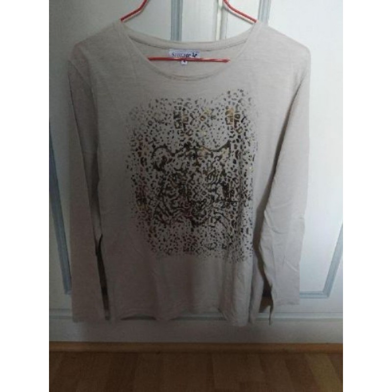 T-shirt M3/4 Scottage T4 écru et doré