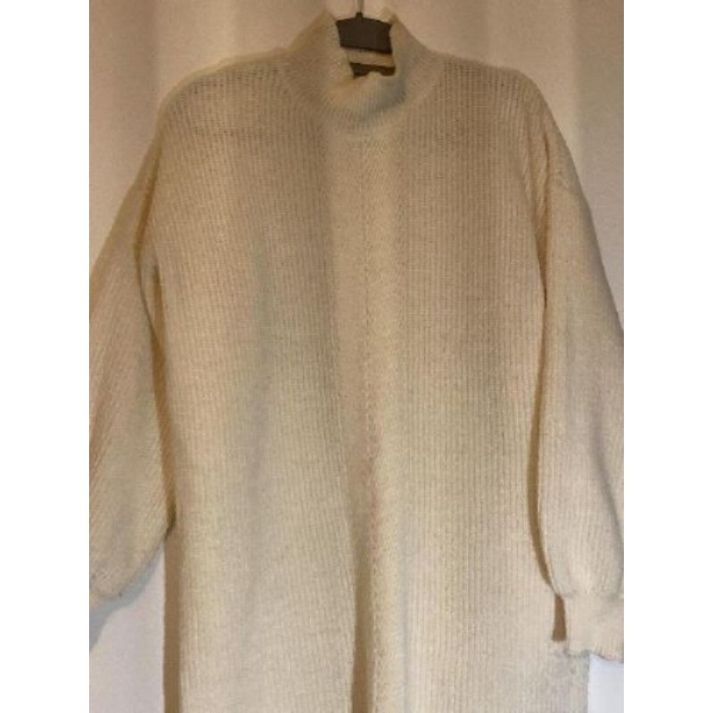 Robe pull blanche côtelée Taille L