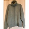 Pull maille col roulé  turquoise Taille L
