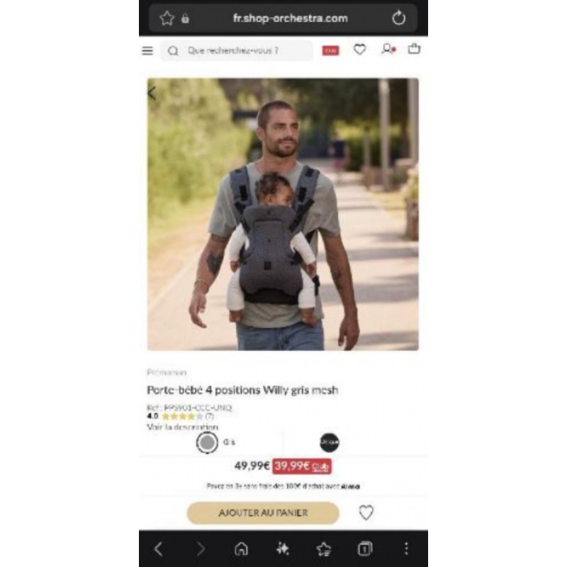 Porte bébé premaman 