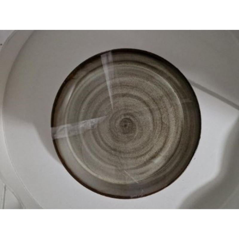 Lot de 2 assiettes grise