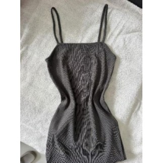 Robe moulante grise T.S