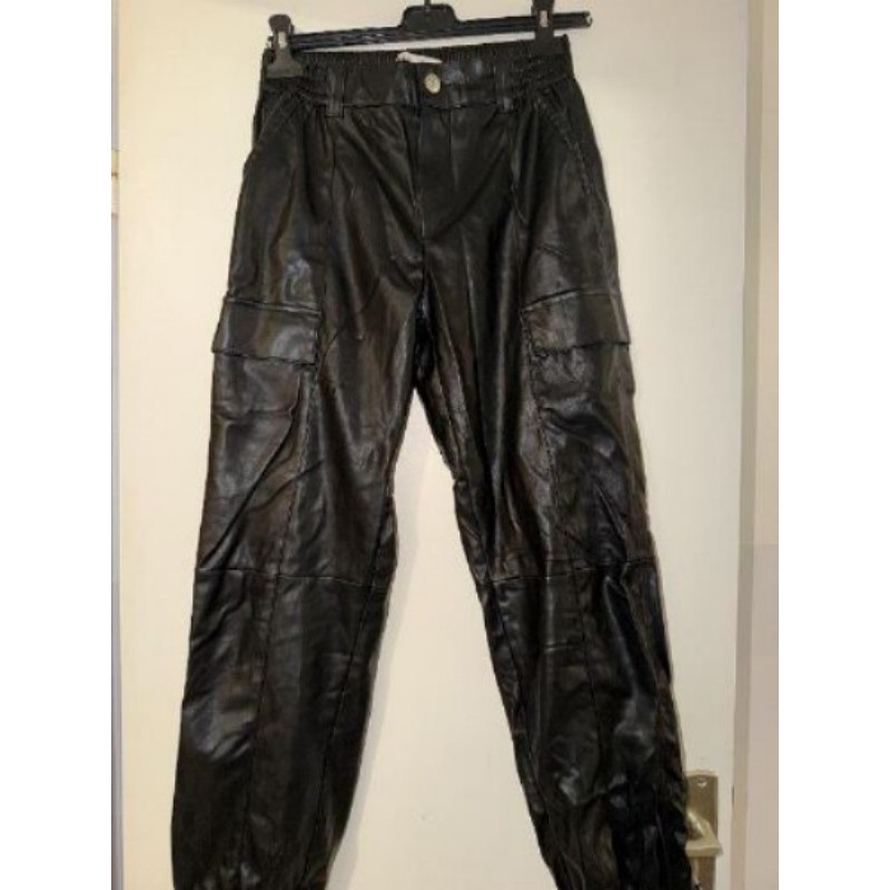 Cargo similicuir noir T.M