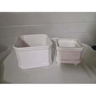 Lot de 2 pots de fleurs