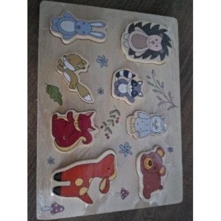 Puzzle en bois animaux 