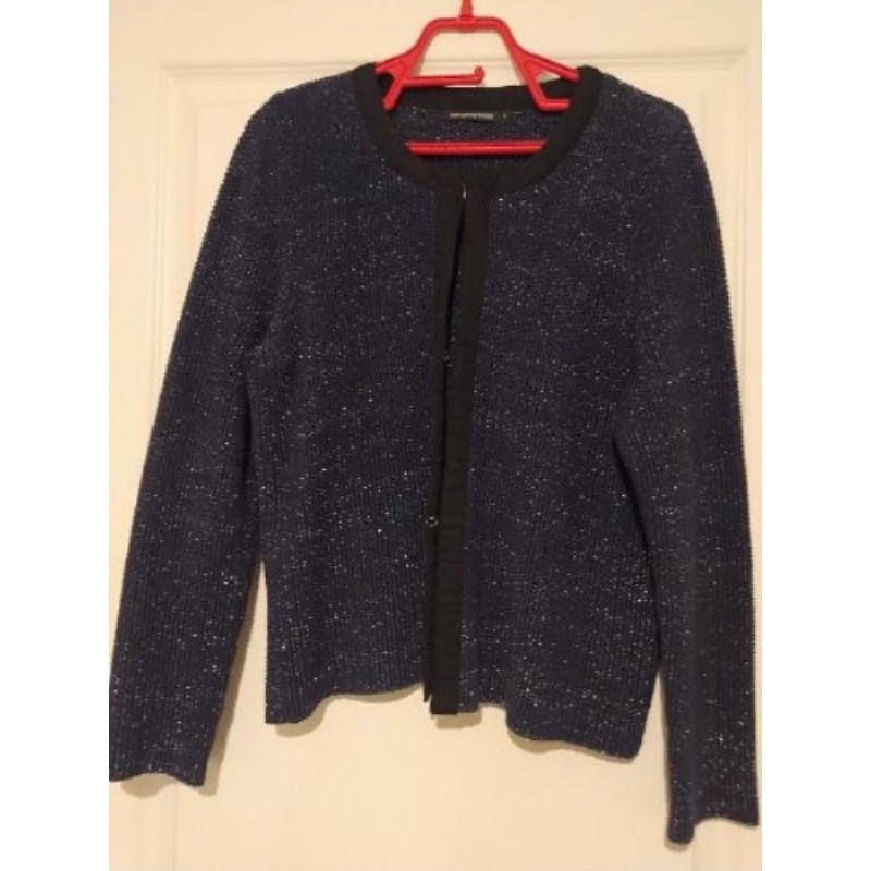 GILET MONOPRIX Bleu Pailleté / gancé Noir T 44/46