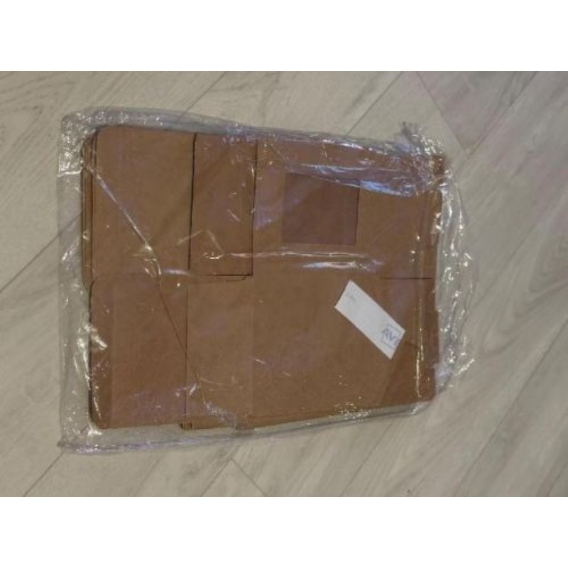 Lot d'emballages boîtes pliables en carton kraft avec fenêtre transparente