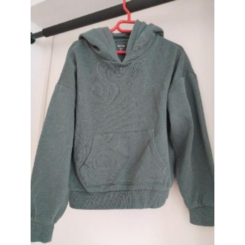 Pull capuche Kiabi 10 ans vert poches