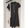  robe de style rétro / rockabilly des années 50  marque Dolly & Dotty  noire à liseré et boutons bla