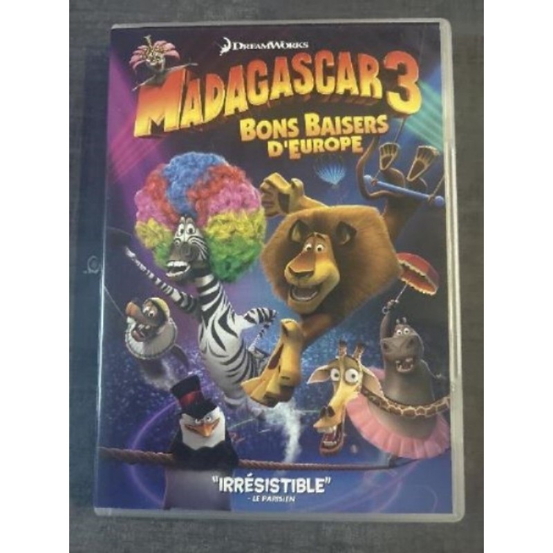 DVD Madagascar 3 bon baisers d’Europe 