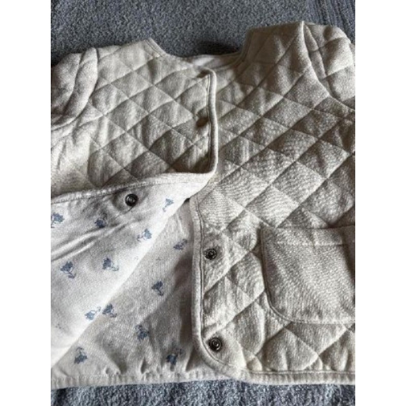 Gilet réversible crème fleurs 5 ans 