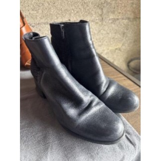 Bottines texto bleu marine...