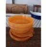   C 2 boîtes avec couvercle tuppeware oranges 