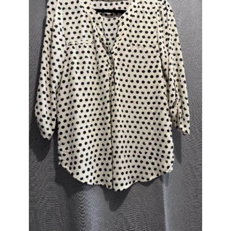 Chemise beige à poin noir taille 38