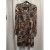 Robe C&A noir fleuri taille 38