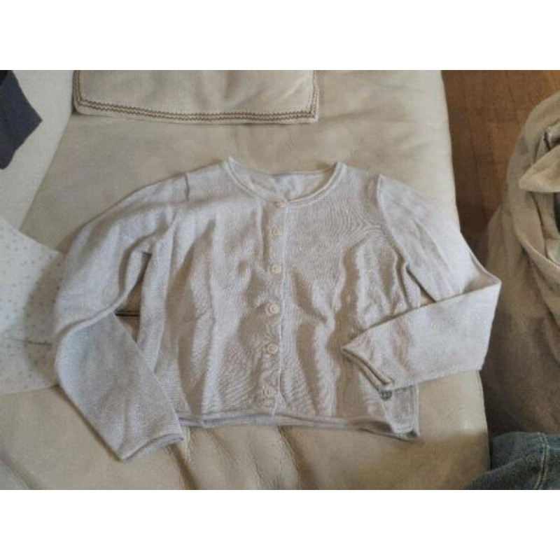 gilet 6-8 ans petit bateau argenté
