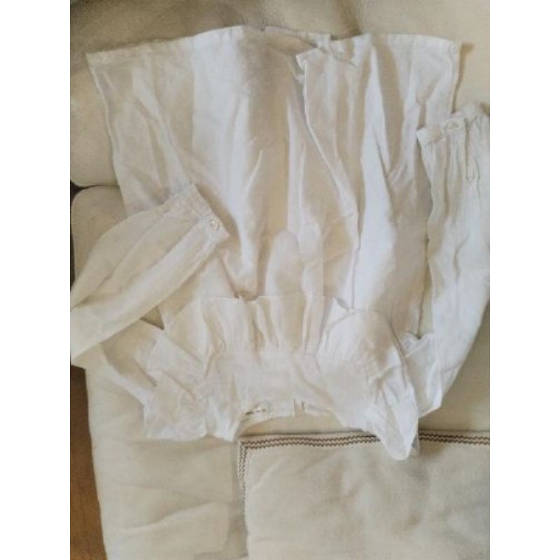 chemisier manches longues lola palacios 8 ans plumetis blanc