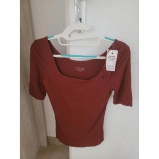 T shirt Rouille Camaïeu...