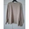 Pull beige neuf avec motifs taille 52