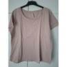Tee-shirt rose blanche porte taille 52