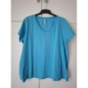Tee-shirt bleu blanche porte taille 52