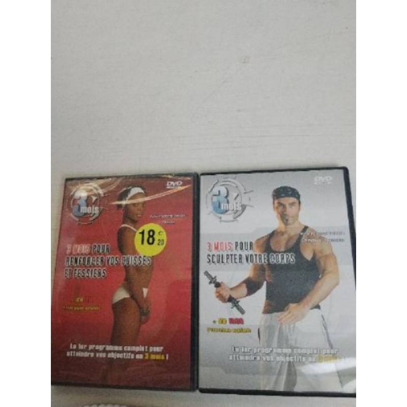 Lot de 2 DVD sport 3 mois ( neuf jamais déballer + Bon état ) 