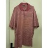 Polo Lacoste rayé vert/rouge T8 ou 4XL