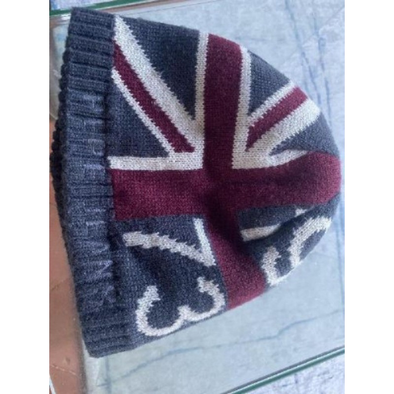 Bonnet Pépé Jeans bordeaux et gris