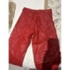 Pantalon en simili cuir rouge 40
