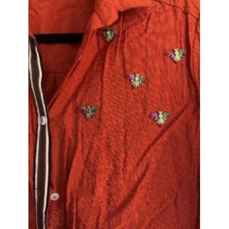 Chemise rouge orange abeille 40