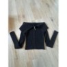 Pull noir a zip bershka S