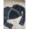 Haut noir à strass manche longue Zara XS