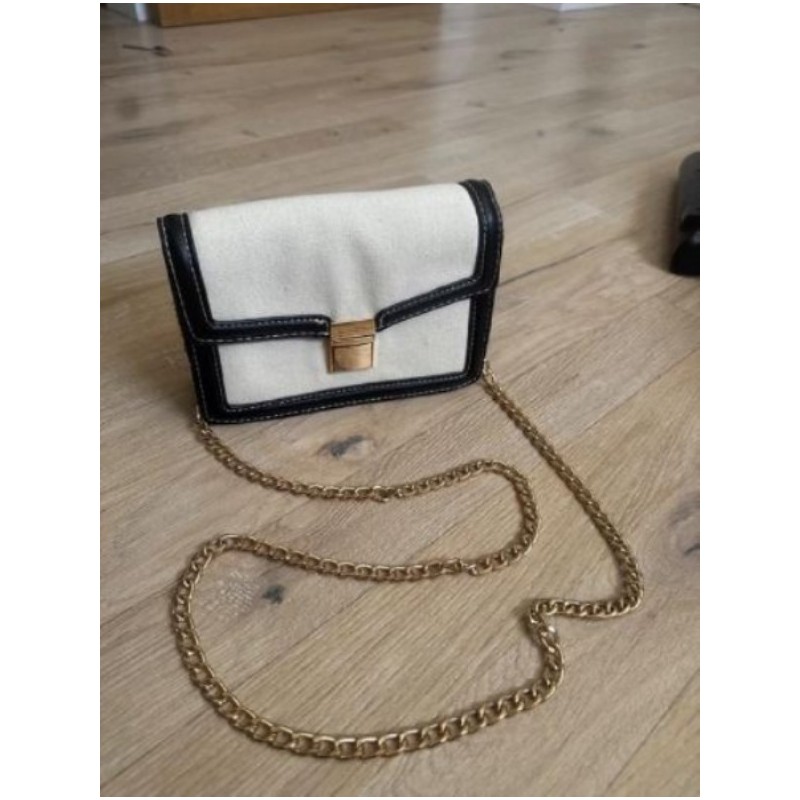 Sac stradivarius beige et noir