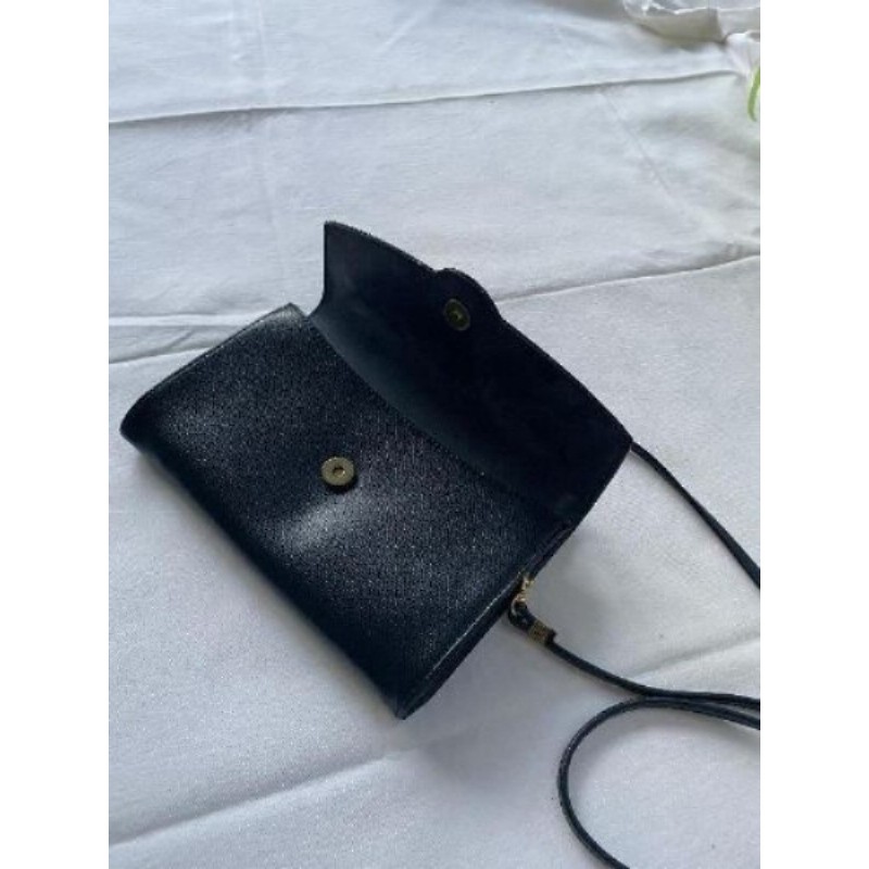 Pochette en cuir vintage Hexagona  État neuf 24x15