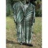 Robe courte, manches courtes, imprimés vert et blanc, taille S/M