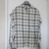 CHEMISIER BERSKA T.L long viscose carreaux volants manches boutonnage dos neuf