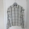 CHEMISIER BERSKA T.L long viscose carreaux volants manches boutonnage dos neuf