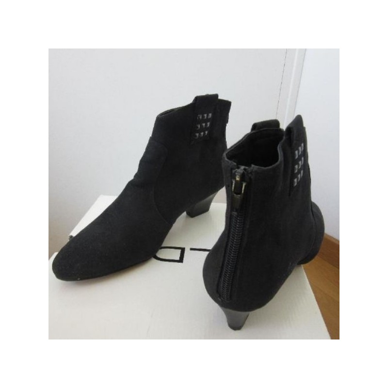 BOTTINE femme ERAM 37 noir  tige 10,5 cm talon 5cm neuf