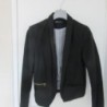 VESTE tailleur femme KIABI T.40 noir courte doublée neuf 