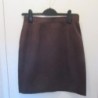 JUPE droite T.40 marron polyester doublée