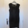 ROBE droite CAMAIEU noire T.38 empiècement devant / doublée