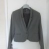 VESTE TAILLEUR femme DIVIDED by H&M  T.40 gris courte cintrée neuf
