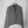 VESTE TAILLEUR femme H&M T.40 beige grisé courte à basque