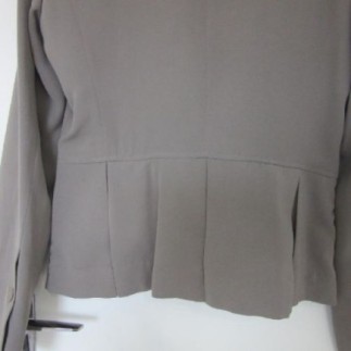 VESTE TAILLEUR femme H&M T.40 beige grisé courte à basque