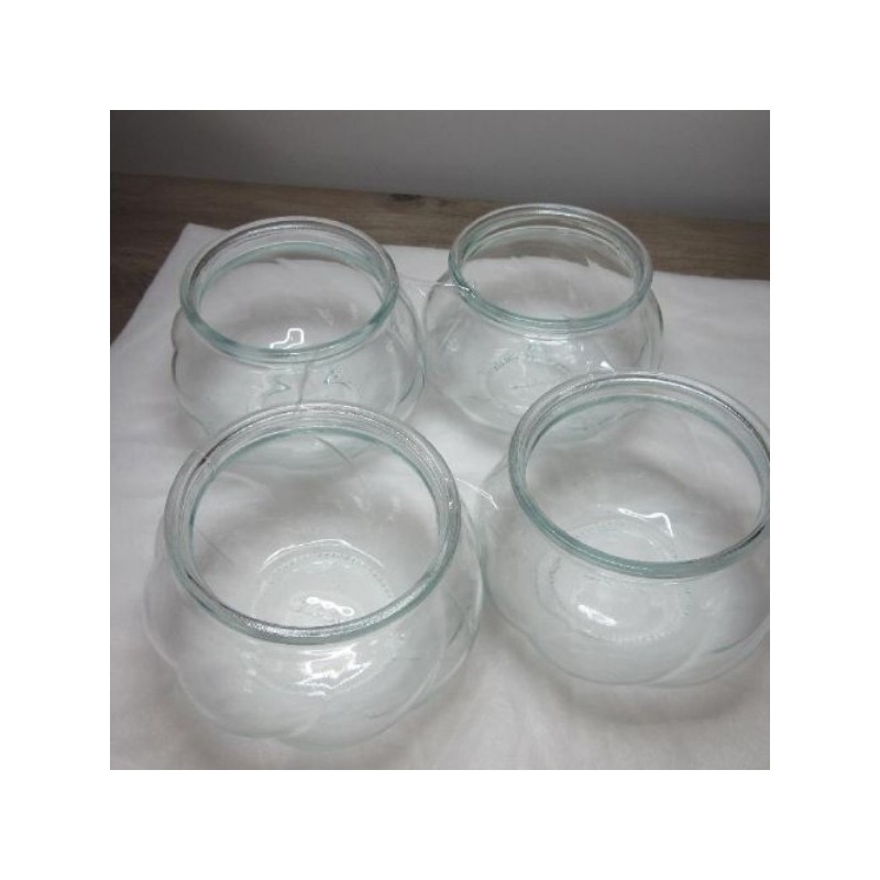 LOT 4 POT VERRE IKEA haut. 8.5 diam. 8.5