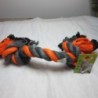 JOUET CHIEN corde orange gris neuf