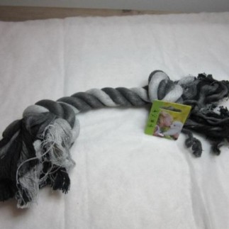 JOUET CHIEN corde noir gris...