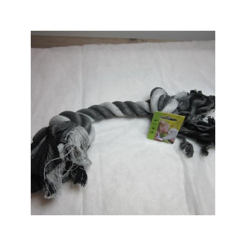 JOUET CHIEN corde noir gris neuf