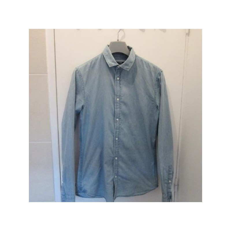 CHEMISE homme KIABI T.S bleu coton 4416